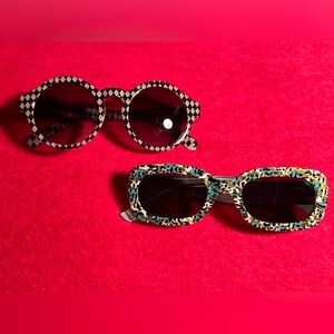 Lepard print and Argyle print sunglasses